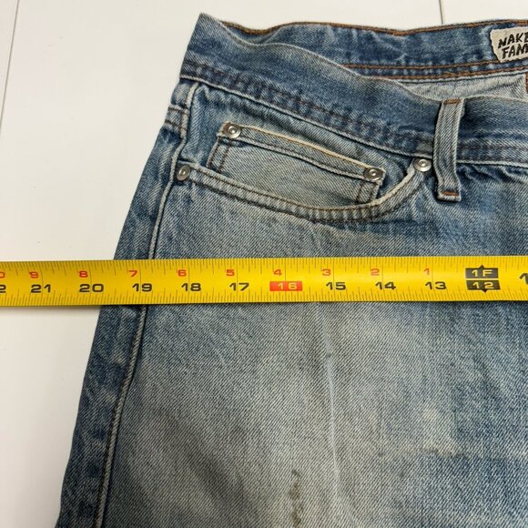 Vintage Naked & Famous Indigo Selvedge Jeans Mens 33 (32x28.5) Y2K Weirdguy - Picture 14 of 16